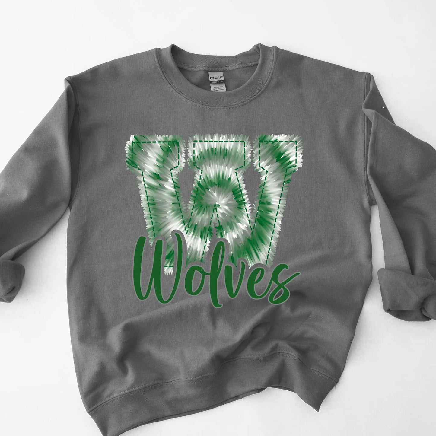 Wolves Faux Applique Graphic Tee