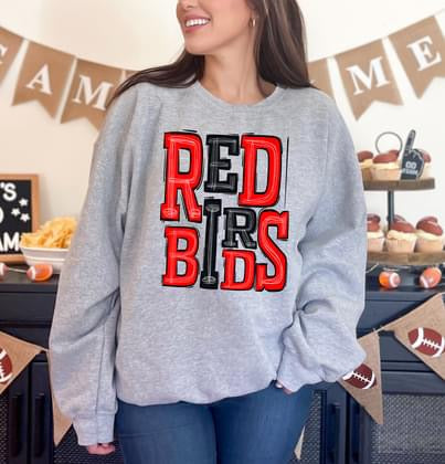 Redbirds Sporty Varsity Doodle DTF Transfer