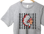 Redskins Repeating Mascot Graphic Tee - Merch Girls