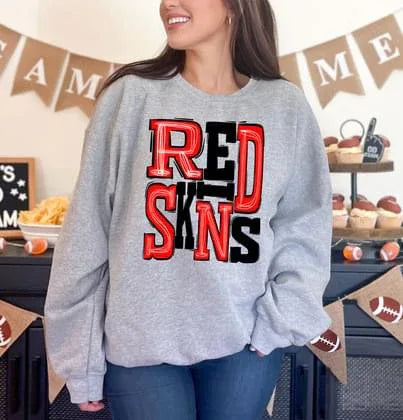 Redskins Sporty Varsity Doodle DTF Transfer - Merch Girls