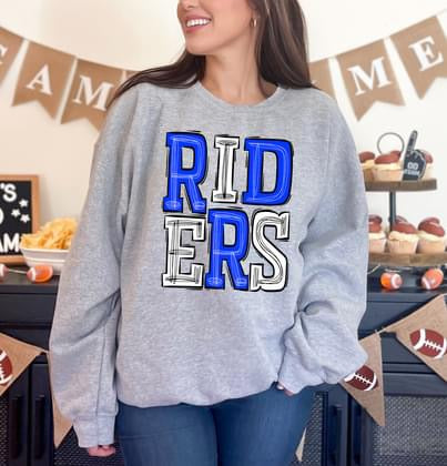 Riders Sporty Varsity Doodle DTF Transfer