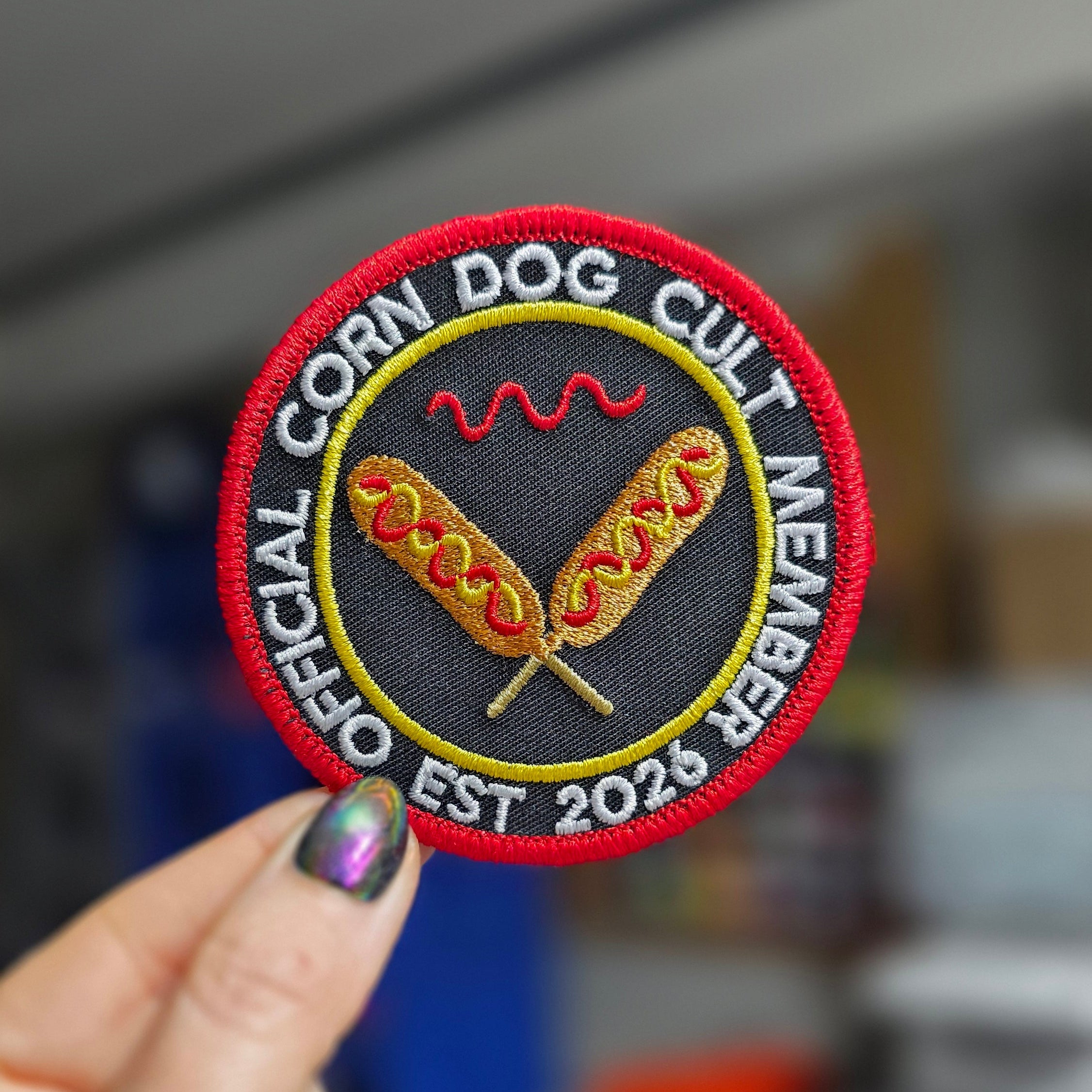 Official Corn Dog Cult Member 3" Patch