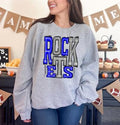 Rockets Royal Blue and Silver Sporty Varsity Doodle DTF Transfer - Merch Girls