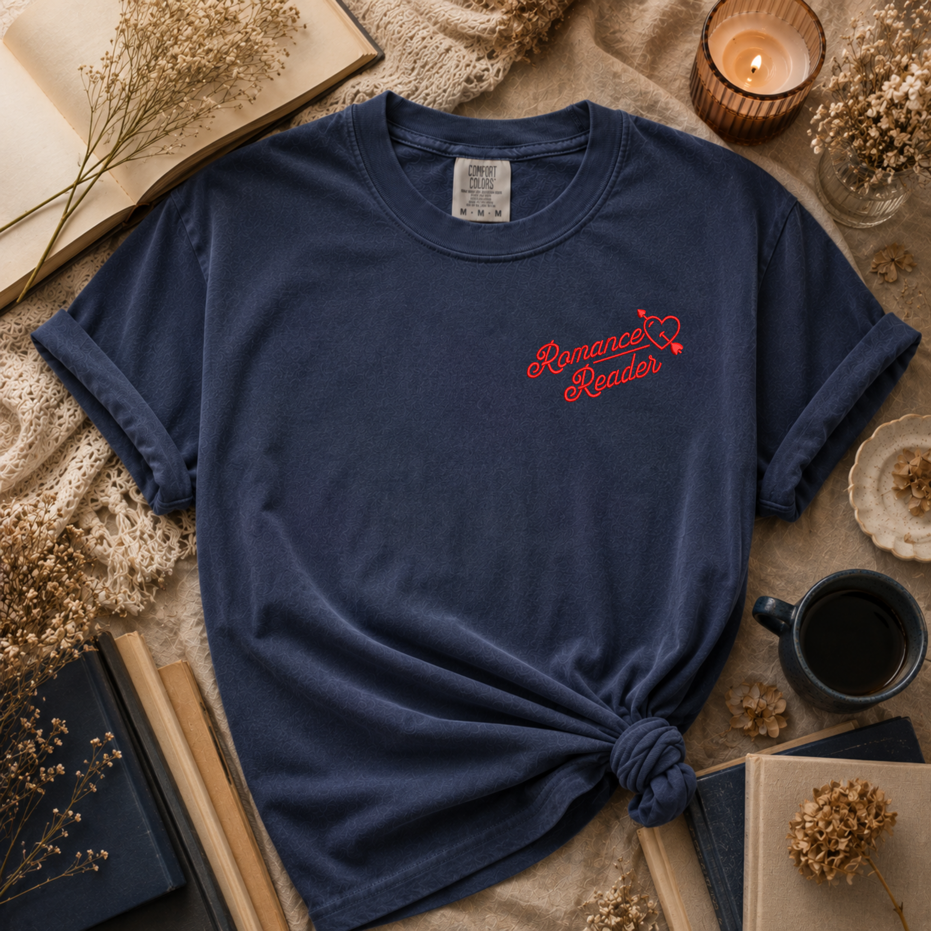 Love Stories Are My Type | Romance Reader Embroidered Shirt