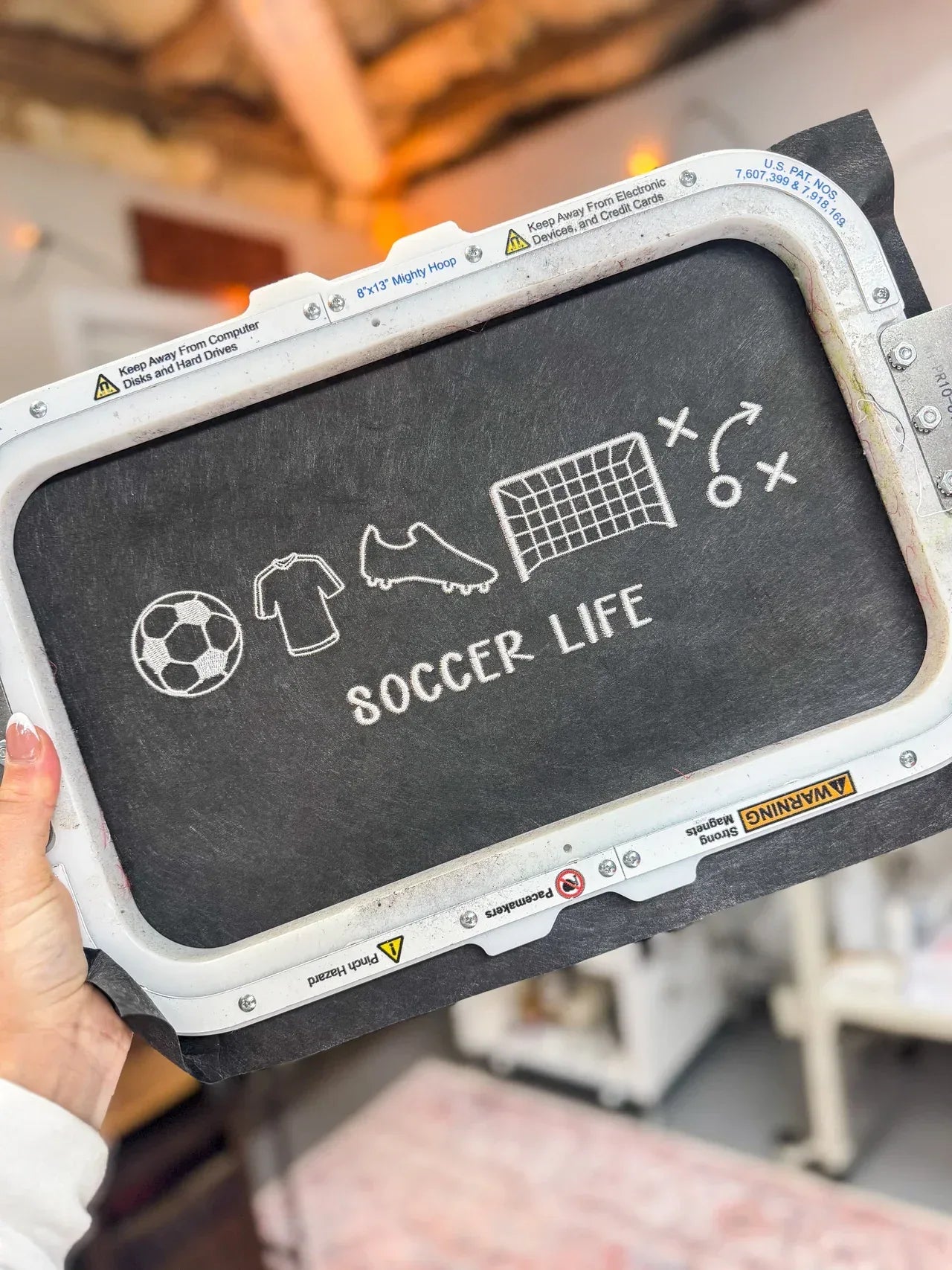 Soccer Life Icons Embroidered Shirt | QUICK SHIP - Merch Girls