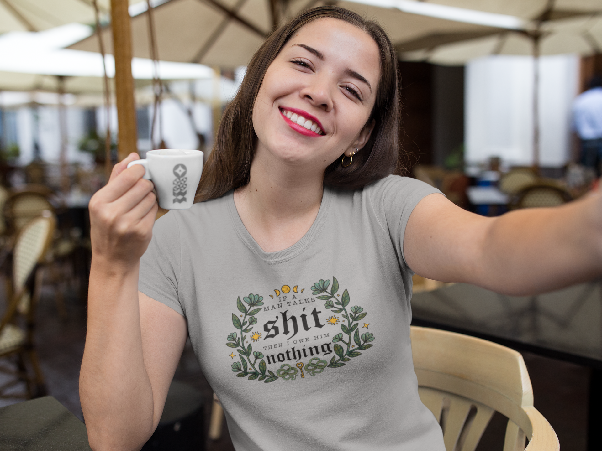 If a Man Talks Shit Then I Owe Him Nothing Graphic Tee