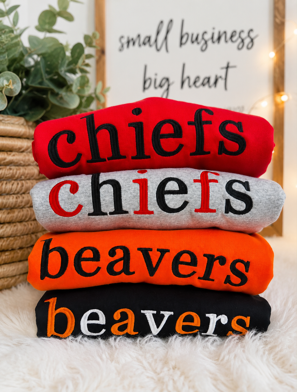Personalized Embroidered Mascot Spirit Sweatshirt | Custom School Spirit Crewneck | Georgia Bold