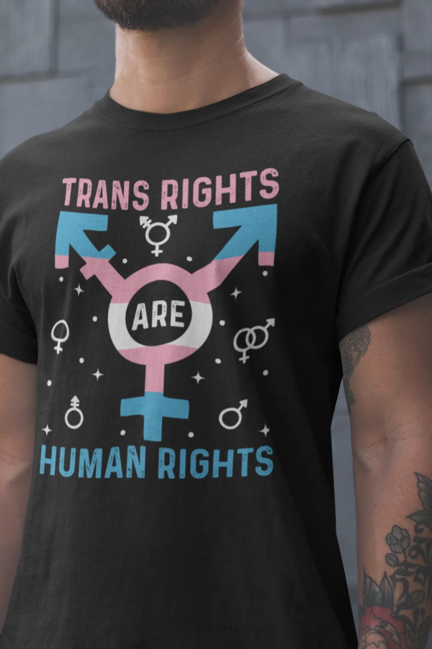 Trans Rights Are Human Rights Graphic Tee - Merch Girls