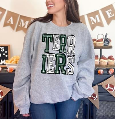 Terriers Sporty Varsity Doodle DTF Transfer