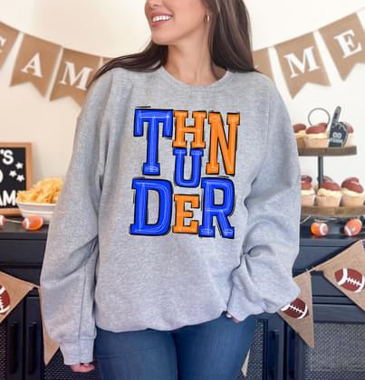 Thunder Sporty Varsity Doodle DTF Transfer