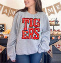 Tigers Red Sporty Varsity Doodle DTF Transfer - Merch Girls