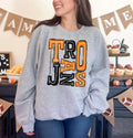 Trojans Orange and Black Sporty Varsity Doodle DTF Transfer - Merch Girls
