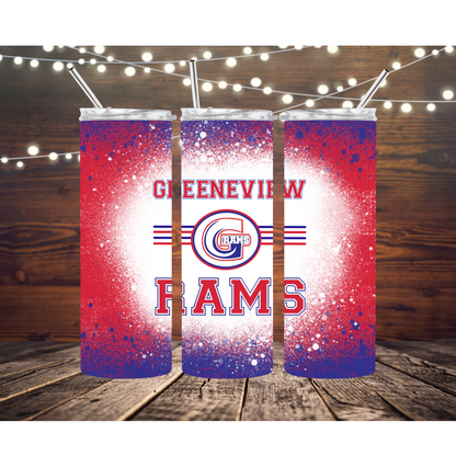 Greenview Rams Completed 20oz Skinny Tumbler