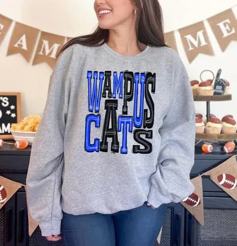 Wampus Cats Sporty Varsity Doodle DTF Transfer - Merch Girls