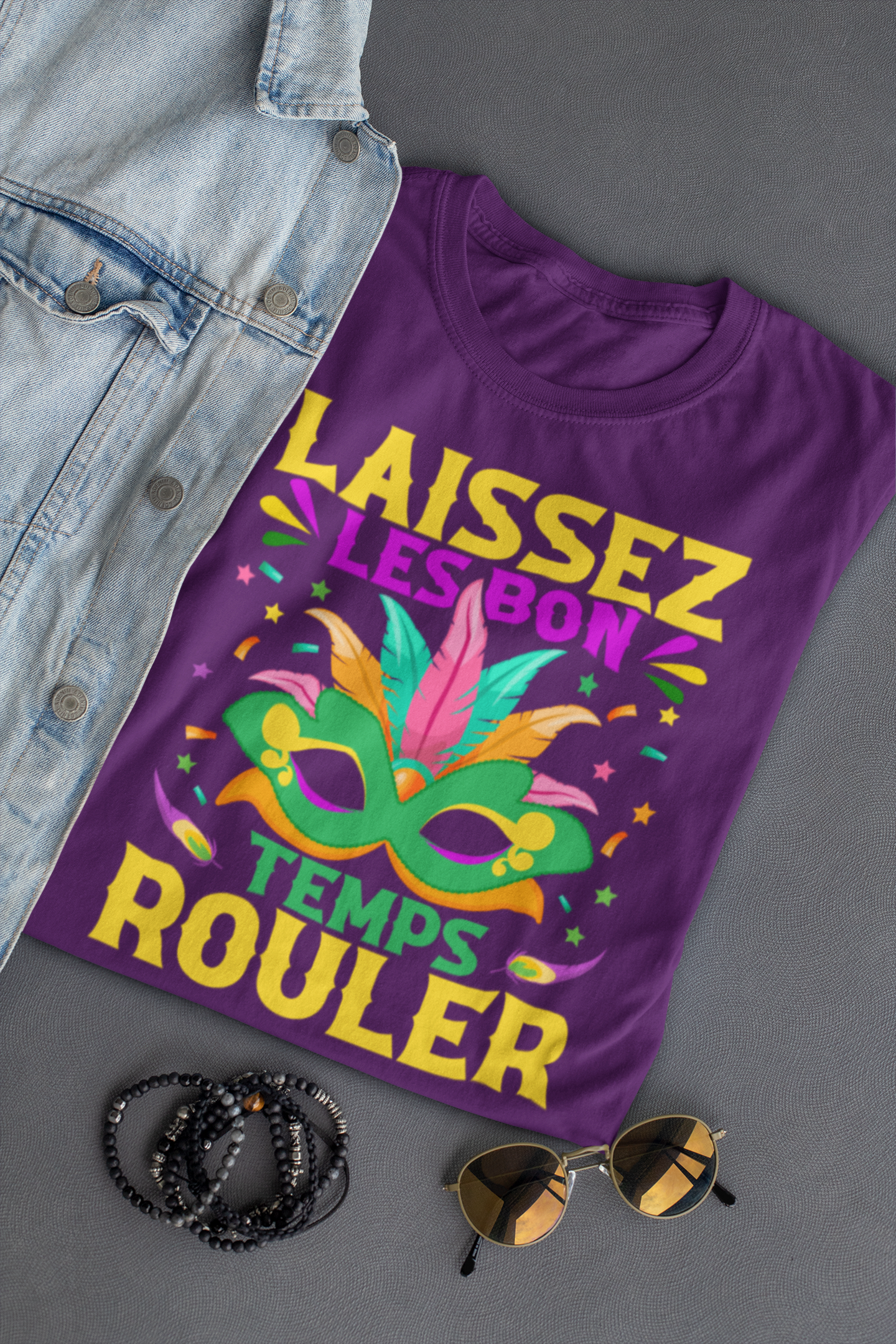 Laissez Les Bon Temps Rouler Mardi Gras Graphic Tee