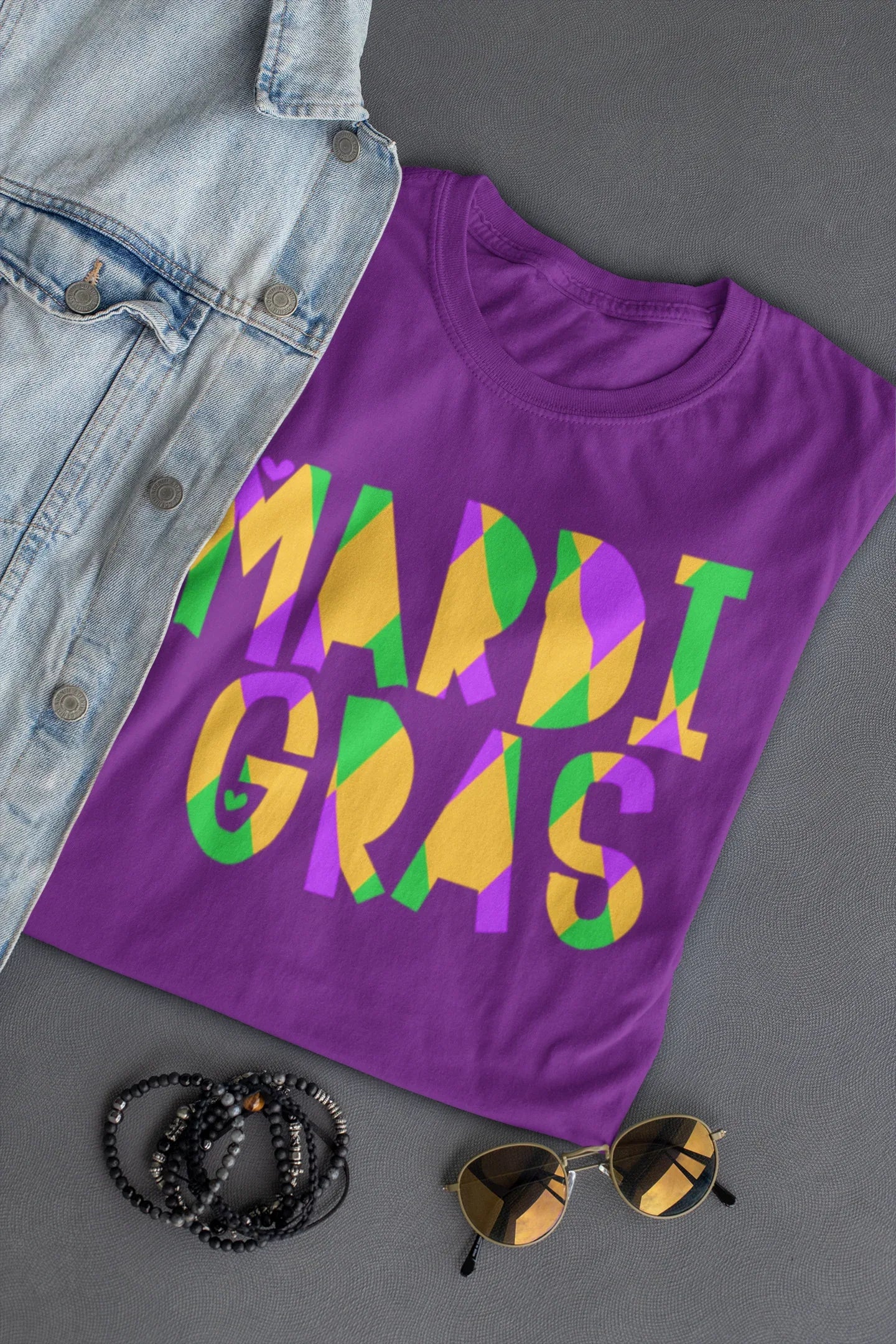 Mardi Gras Diamonds Graphic Tee - Merch Girls