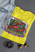 Tis the Season Crawfish Mardi Gras Graphic Tee - Merch Girls