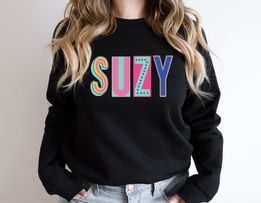 Custom Colorful Block Custom NAME Only GRAPHIC TEE - No Punctuation