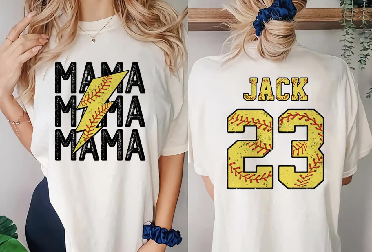 MAMA Customizable Softball Graphic Tee