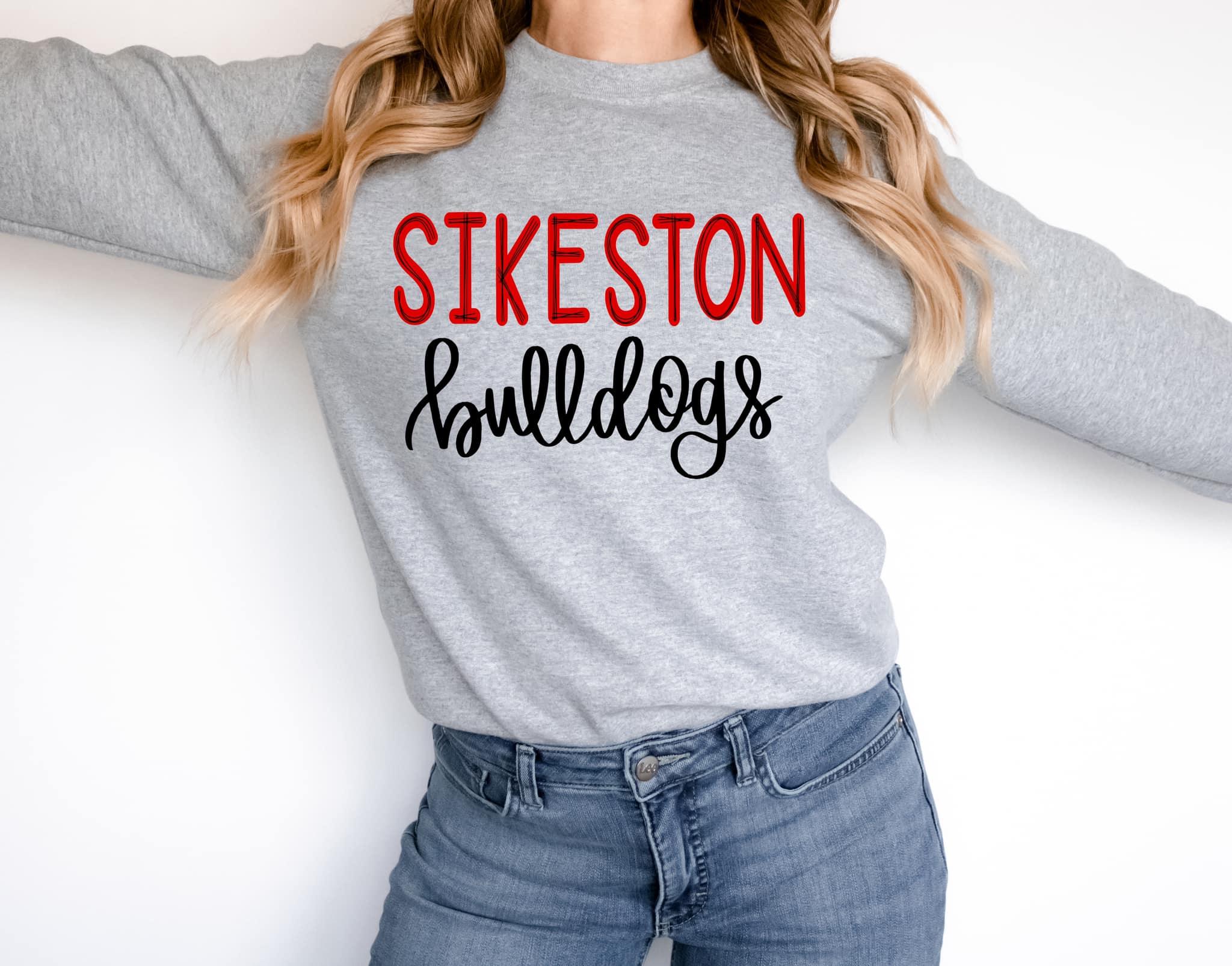 Sikeston Bulldogs Scribble Doodle Graphic Tee - Merch Girls