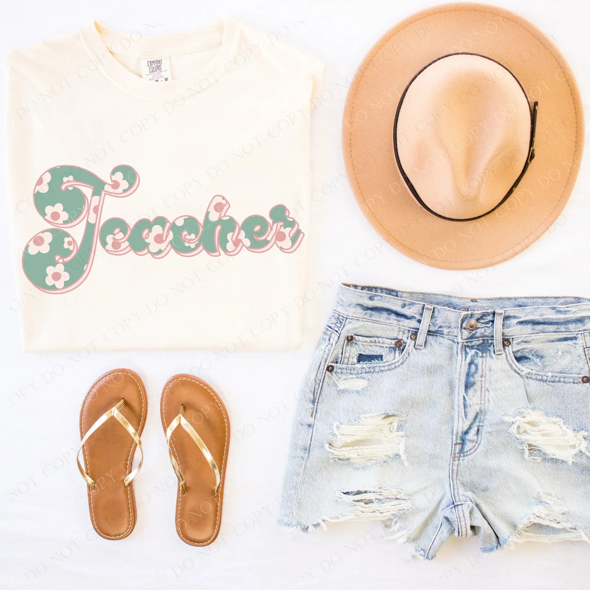 Teacher Floral Retro Graphic Tee - Merch Girls