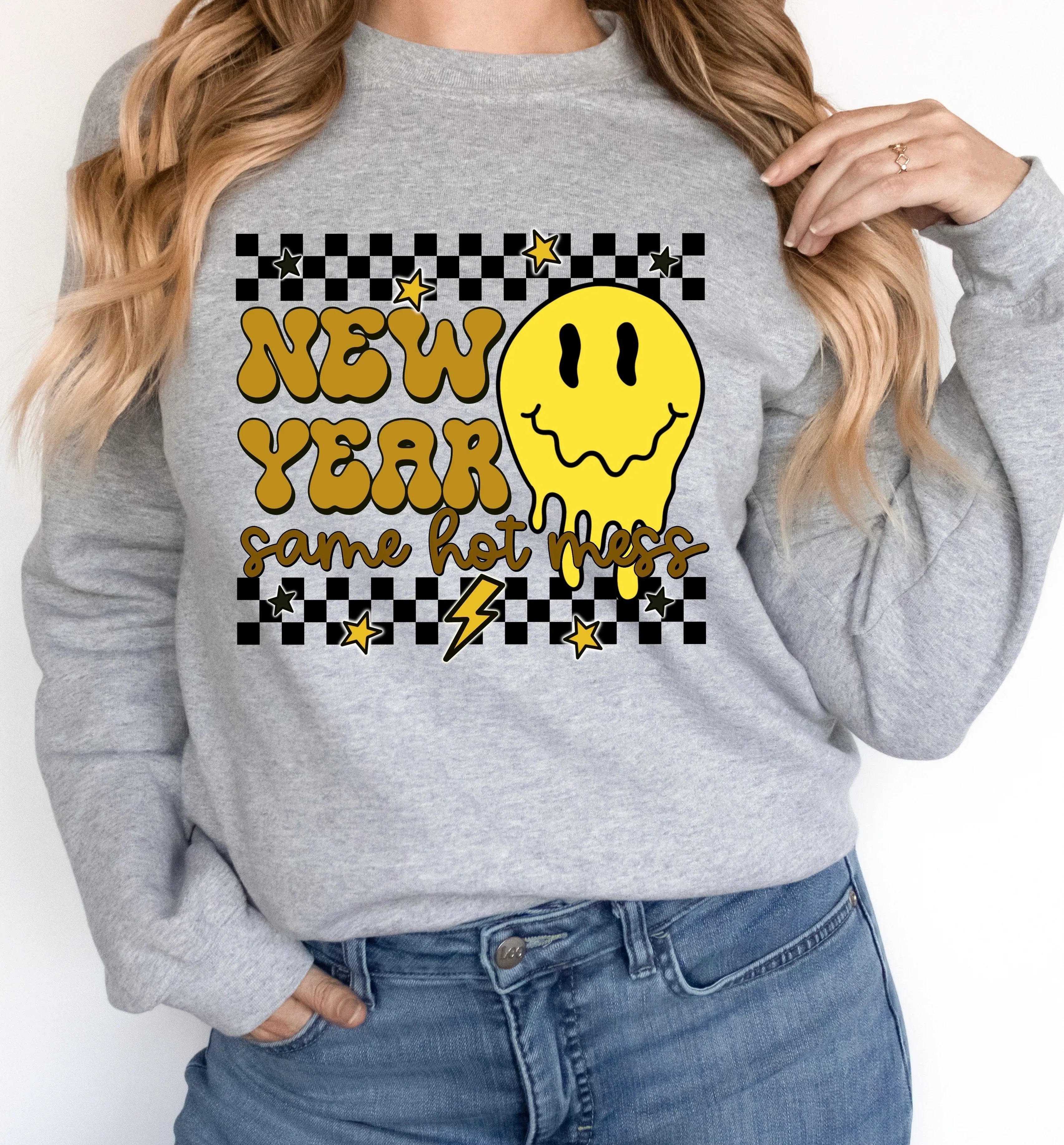 New Year Same Hot Mess Graphic Tee or Sweatshirt - Merch Girls