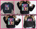 CUSTOM Colorful Block Mascot/Team DESIGN Mockup - No Punctuation- No Physical Item! - Merch Girls