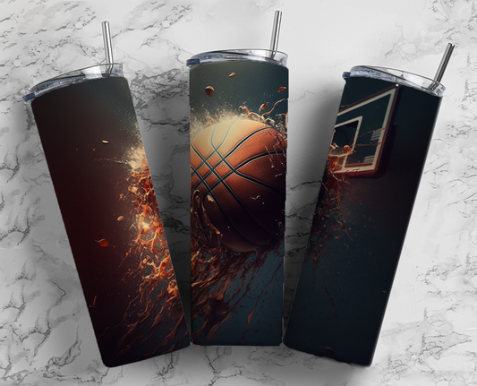 Basketball Completed 20oz Skinny Tumbler