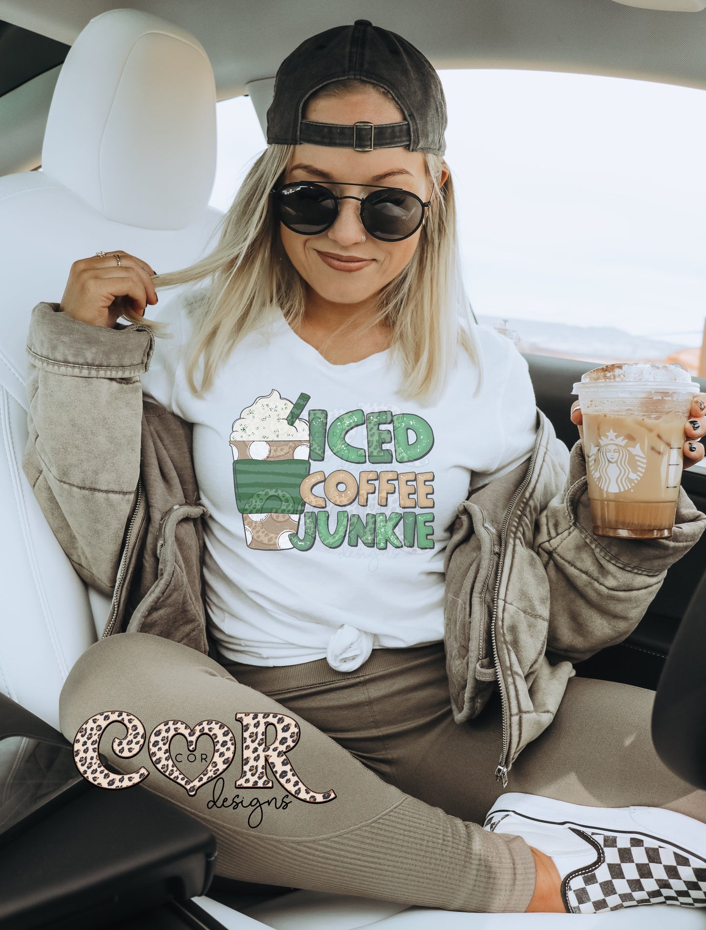 Iced Coffee Junkie Graphic Tee