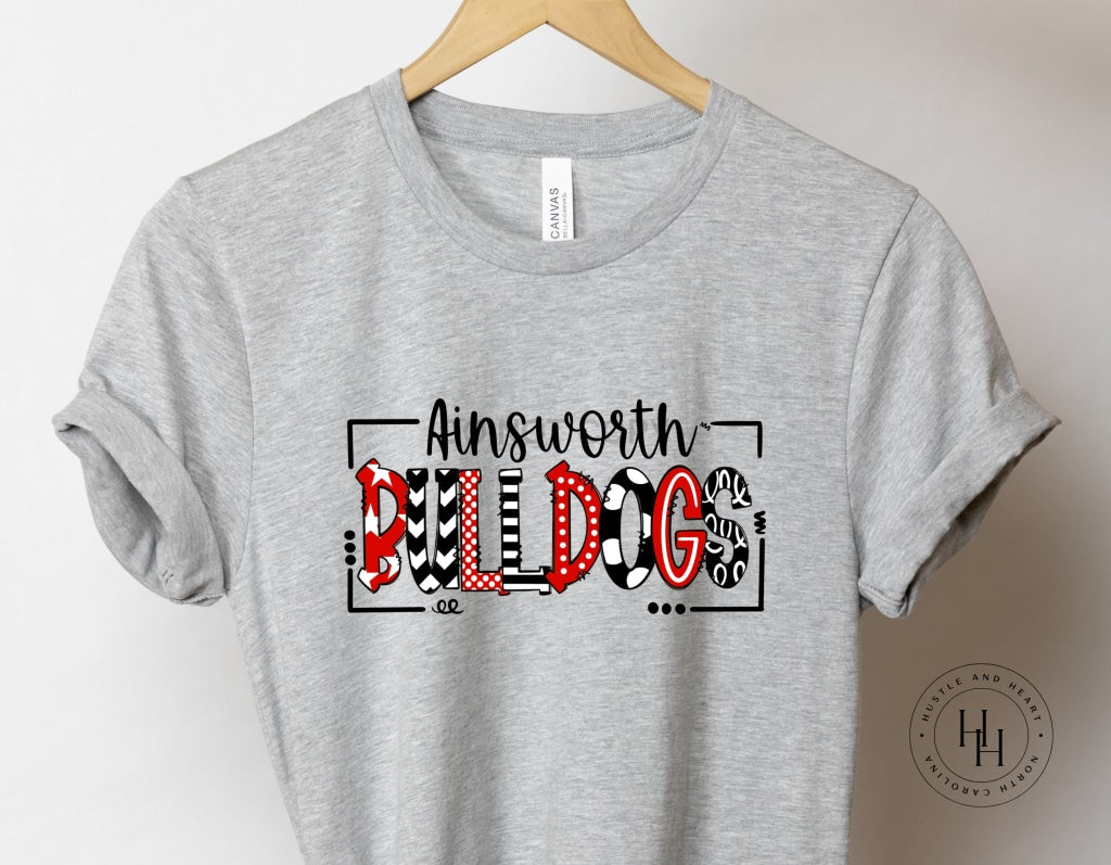 Ainsworth Bulldogs Doodle Graphic Tee Youth Small / Unisex