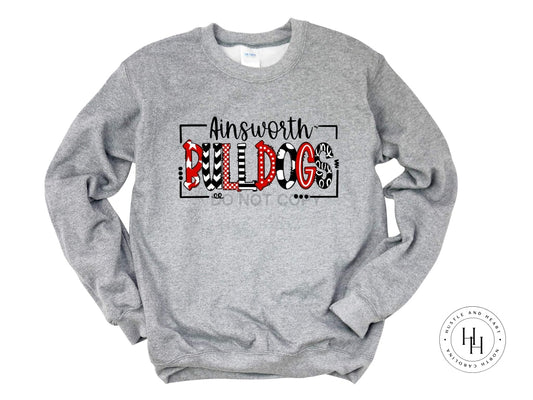 Ainsworth Bulldogs Doodle Graphic Tee Youth Small / Unisex Sweatshirt