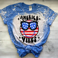 America Vibes Bleach Graphic Tee - Merch Girls