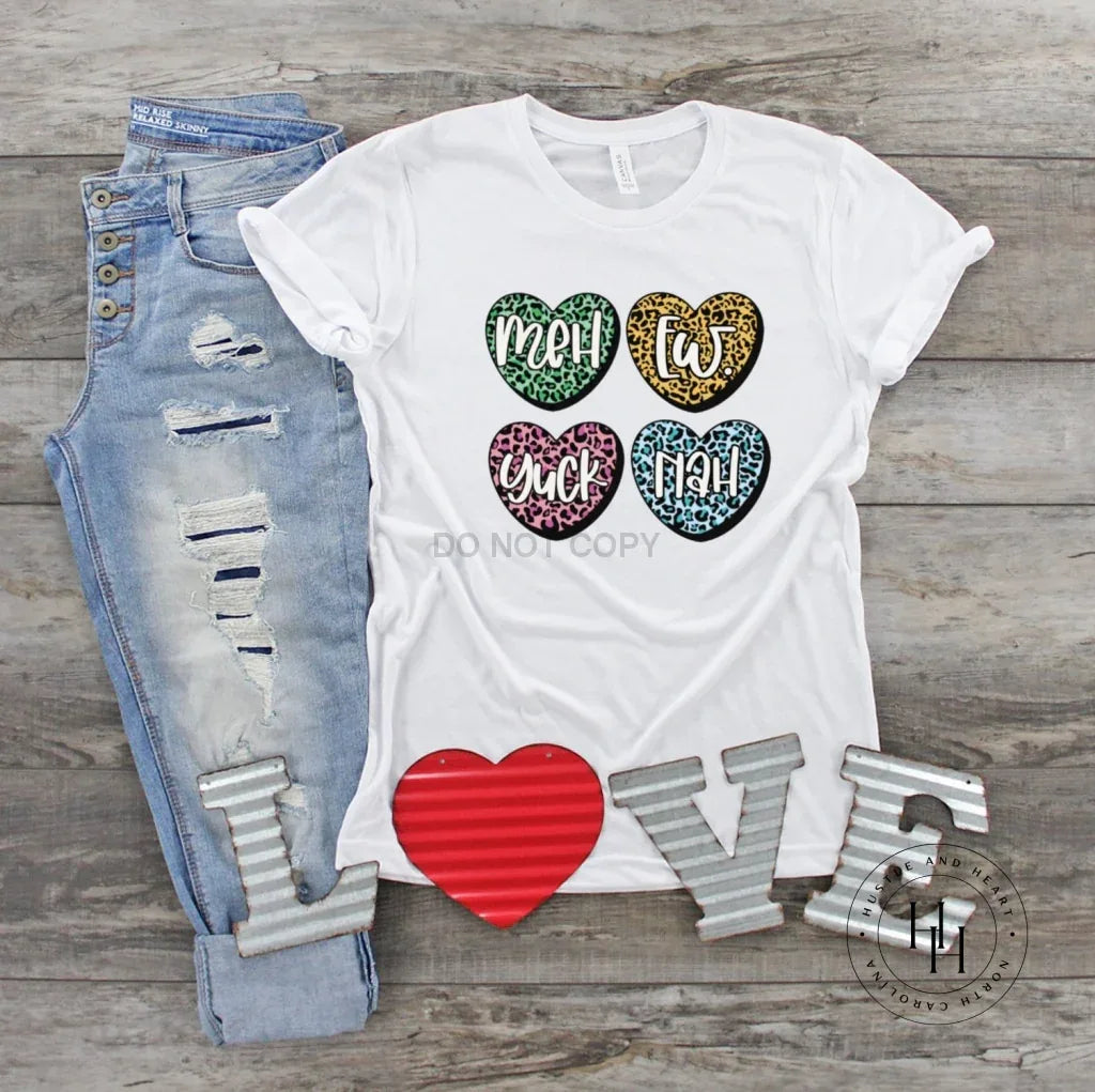 Anti Valentine's Conversation Hearts Graphic Tee - Merch Girls
