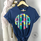 Back To School Doodle Monogram Graphic Tee - Merch Girls