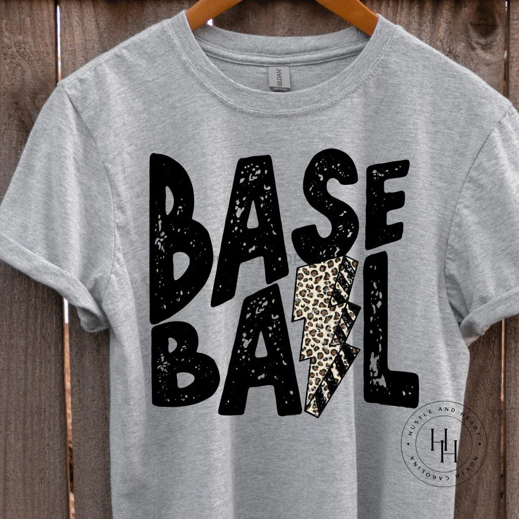 Baseball Lightning Bolt Graphic Tee - Merch Girls