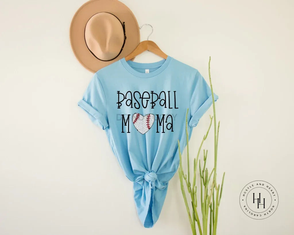 Baseball Mama Cute Baseball Heart Graphic Tee - Merch Girls