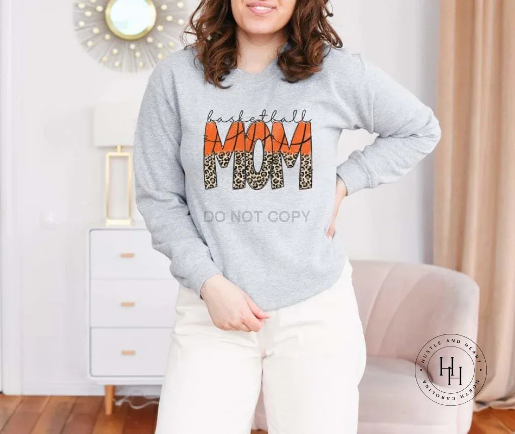Basketball Mom Leopard Graphic Tee - Merch Girls