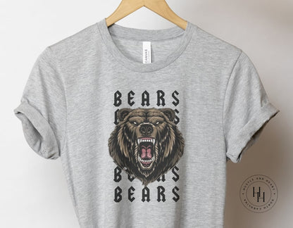 Bears Repeating Mascot Graphic Tee Small Shirt