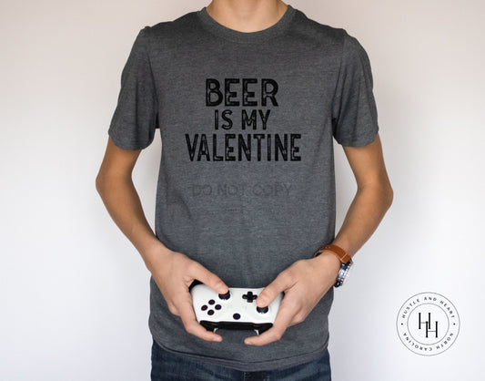 Beer Is My Valentine Graphic Tee Youth Small / Dark Grey Shirt