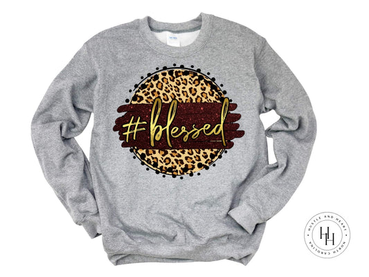 #blessed Burgundy And Gold Tan Leopard Shirt