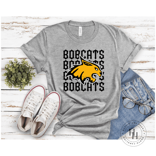 Bobcats Repeating Mascot Graphic Tee Shirt