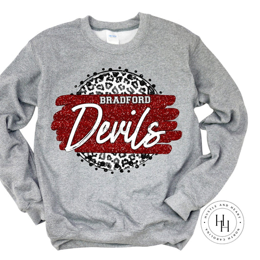 Bradford Devils Grey Leopard Circle Shirt