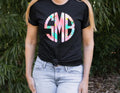 Bright Spring Swirl Monogram Graphic Tee - Merch Girls