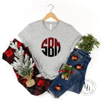 Buffalo Plaid Monogram Graphic Tee - Merch Girls