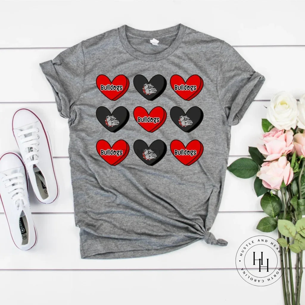 Bulldogs Conversation Heart Graphic Tee - Merch Girls