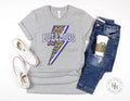 Bulldogs Leopard Lightning Bolt Graphic Tee - Merch Girls