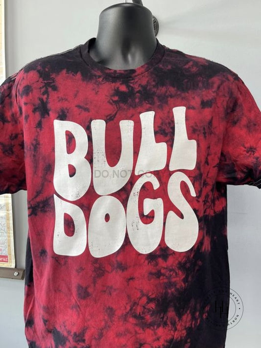 Bulldogs Red/black Graphic Tee Shirt