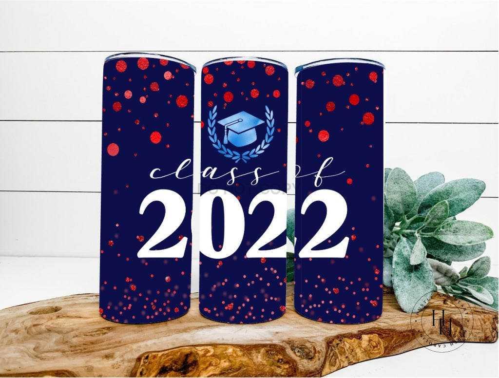 Class Of 2022 Navy/red Completed 20Oz Skinny Tumbler Sublimation