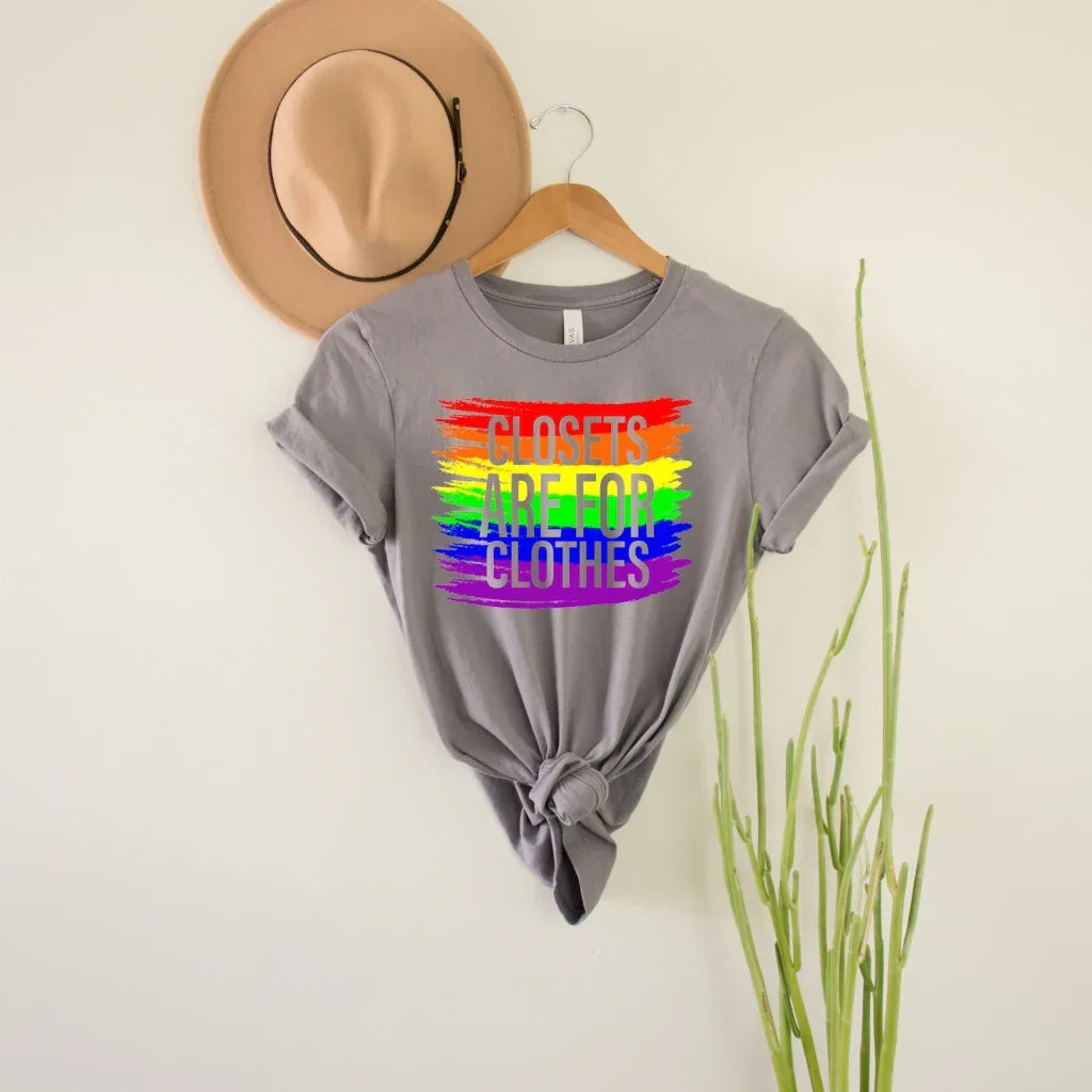 Closets Are For Clothes Pride Graphic Tee - Merch Girls