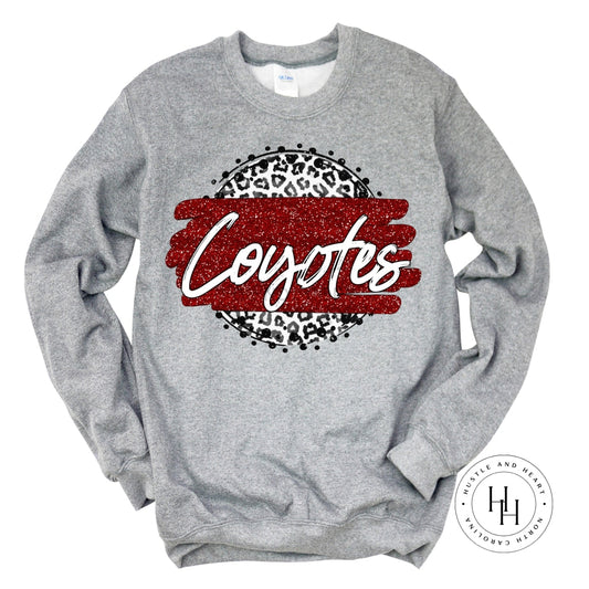 Coyotes Leopard Grey Graphic Tee Shirt